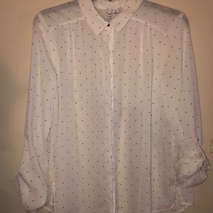 ELLE polka dot button up